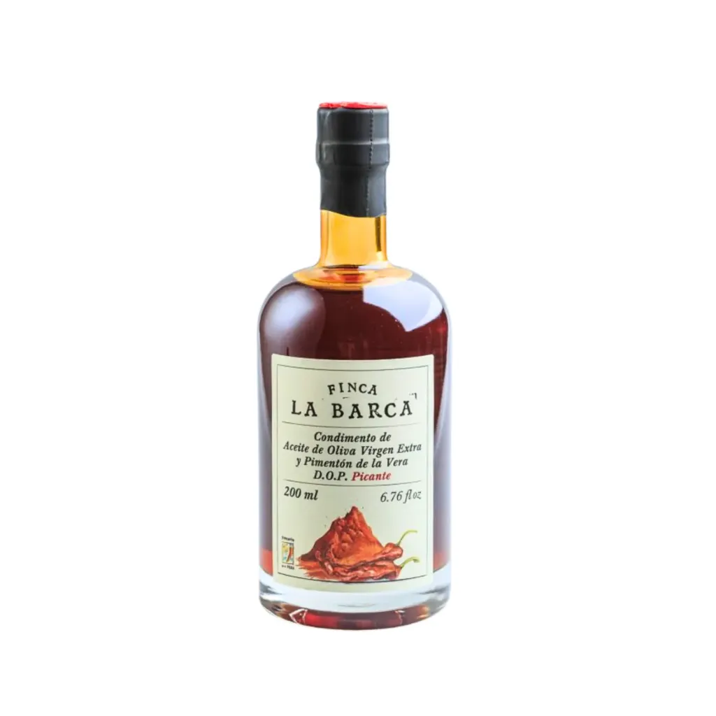 Condimento De Aceite De Oliva Virgen Extra Y Pimenton De La Vera Dop Picante 200ml [LA BARCA]