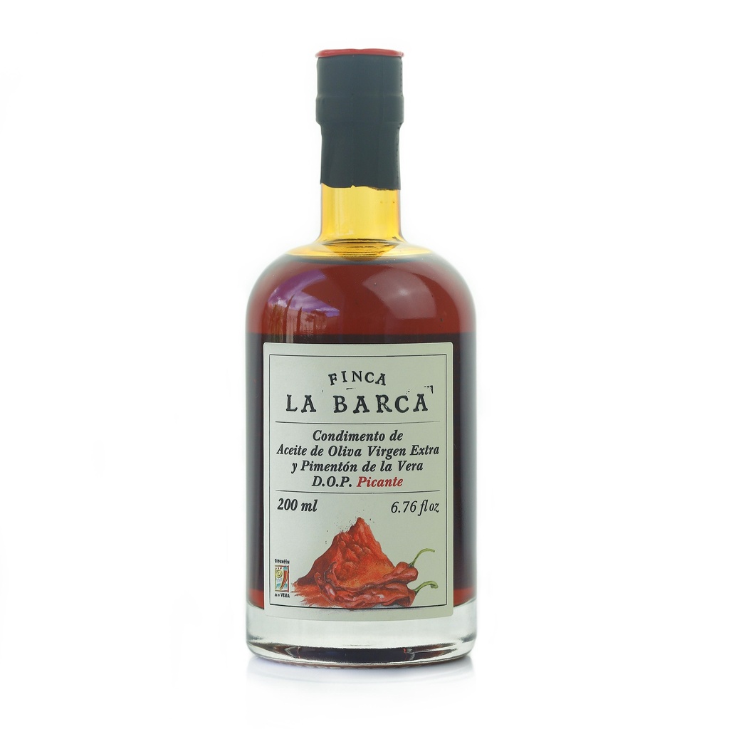 [AOVEPPFLB200] Condimento De Aceite De Oliva Virgen Extra Y Pimenton De La Vera Dop Picante 200ml [LA BARCA]