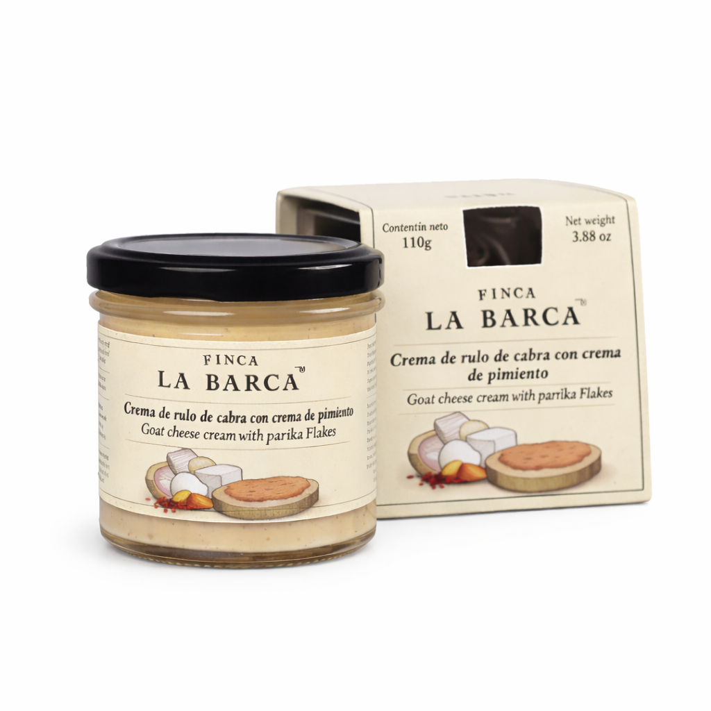 [CREMAQUES110] Crema de Rulo de Cabra con Escamas de Pimientos 110g[LA BARCA]