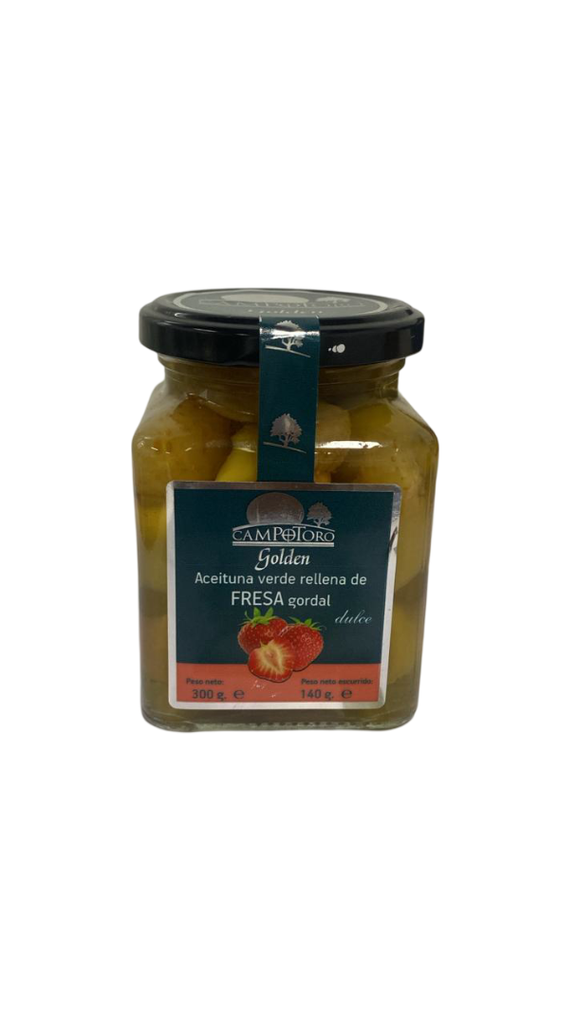 [SQ12212] Aceituna Gordal Deshuesada Rellena 300 Gr [Campotoro] (Fresa)