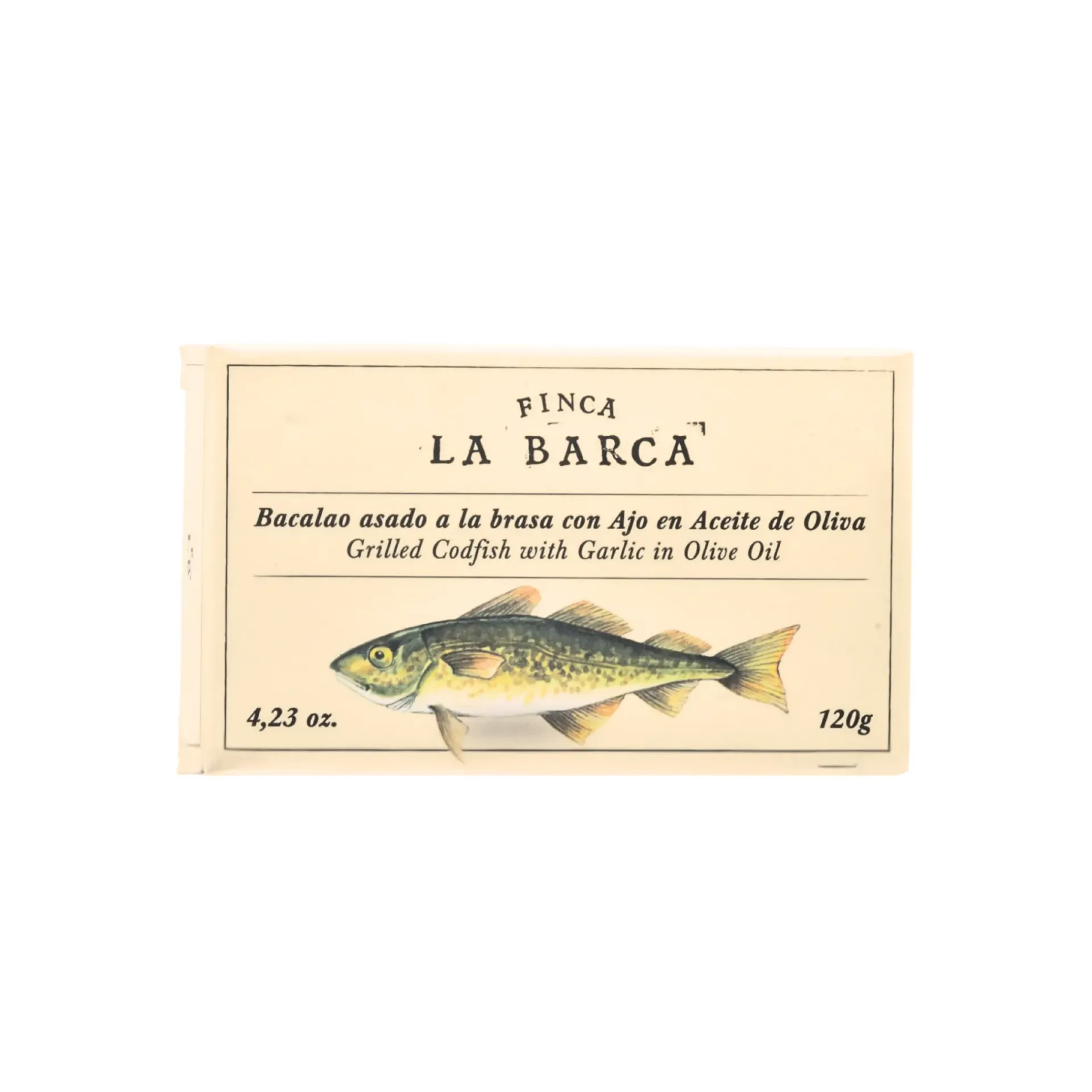[BACALAO120] Bacalao Asado a la Brasa Con Ajo en Aceite de Oliva[LA BARCA]