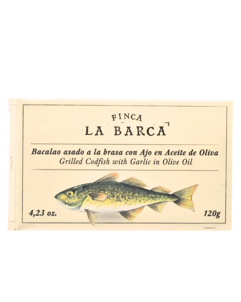 [BACALAO120] Bacalao Asado a la Brasa Con Ajo en Aceite de Oliva[LA BARCA]