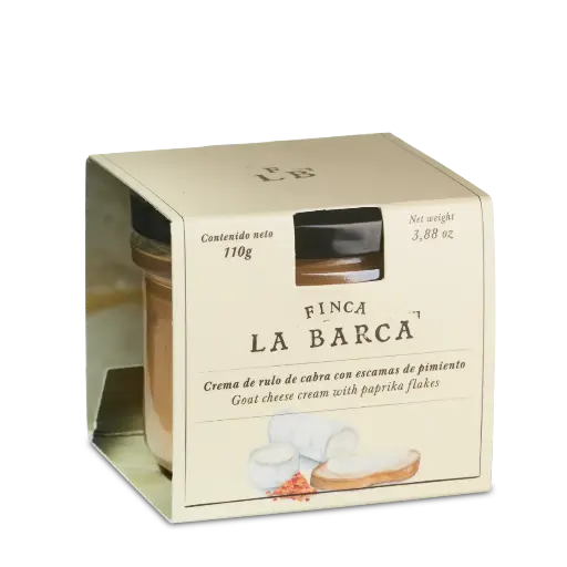[CREMAQUES110] Crema de Rulo de Cabra con Escamas de Pimientos 110g[LA BARCA]